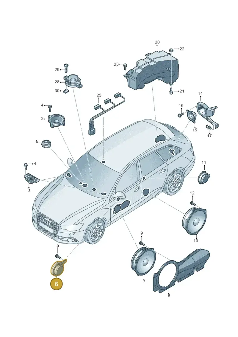 4G0035454 — Audi A6 Av. qu. 3.0 (2012-2018) diagram 738035360, position 6