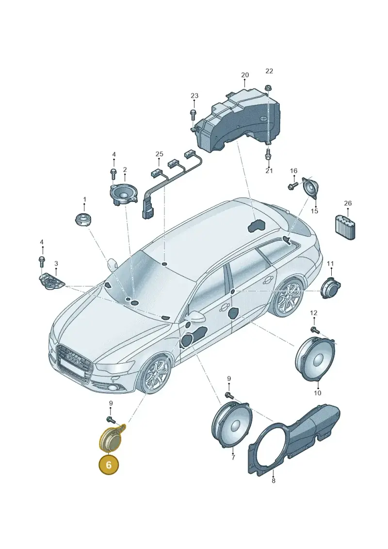 4G0035454 — Audi RS6 Avant (2013-2018) diagram 758035350, position 6