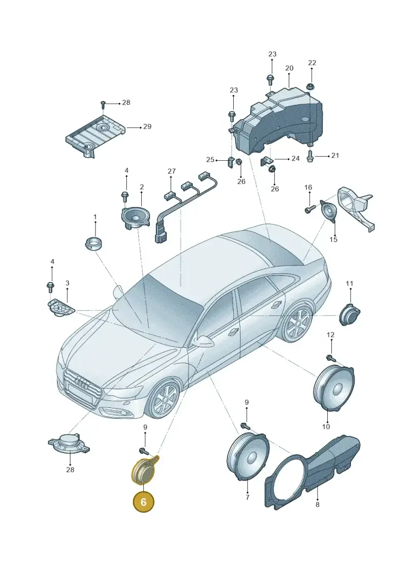 4G0035454 — Audi A6 1.8 (2015-2019) diagram 887035035, position 6