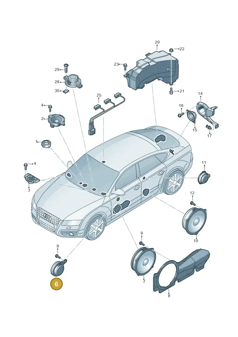 4G0035454 — Audi A7 Sportback (2014-2018) diagram 788035350, position 6