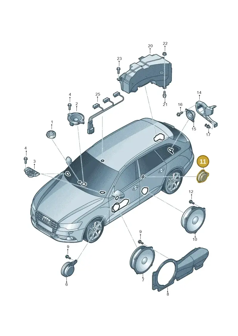 4G0035710 — Audi A6 Avant (2012-2018) diagram 738035350, position 11