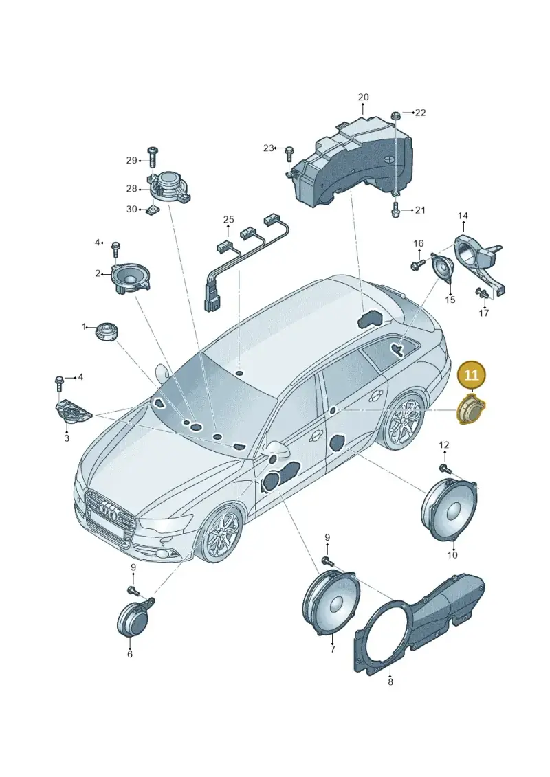 4G0035710 — Audi A6 Avant (2012-2018) diagram 738035360, position 11