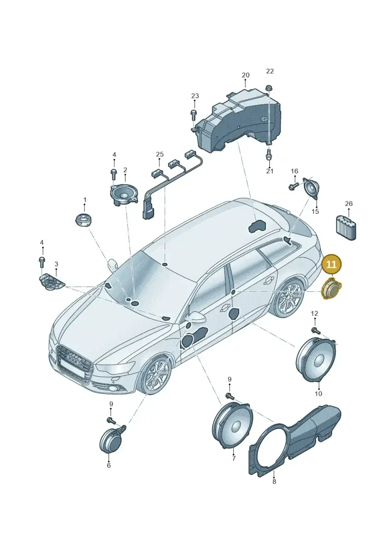 4G0035710 — Audi RS6 Avant (2013-2018) diagram 758035350, position 11