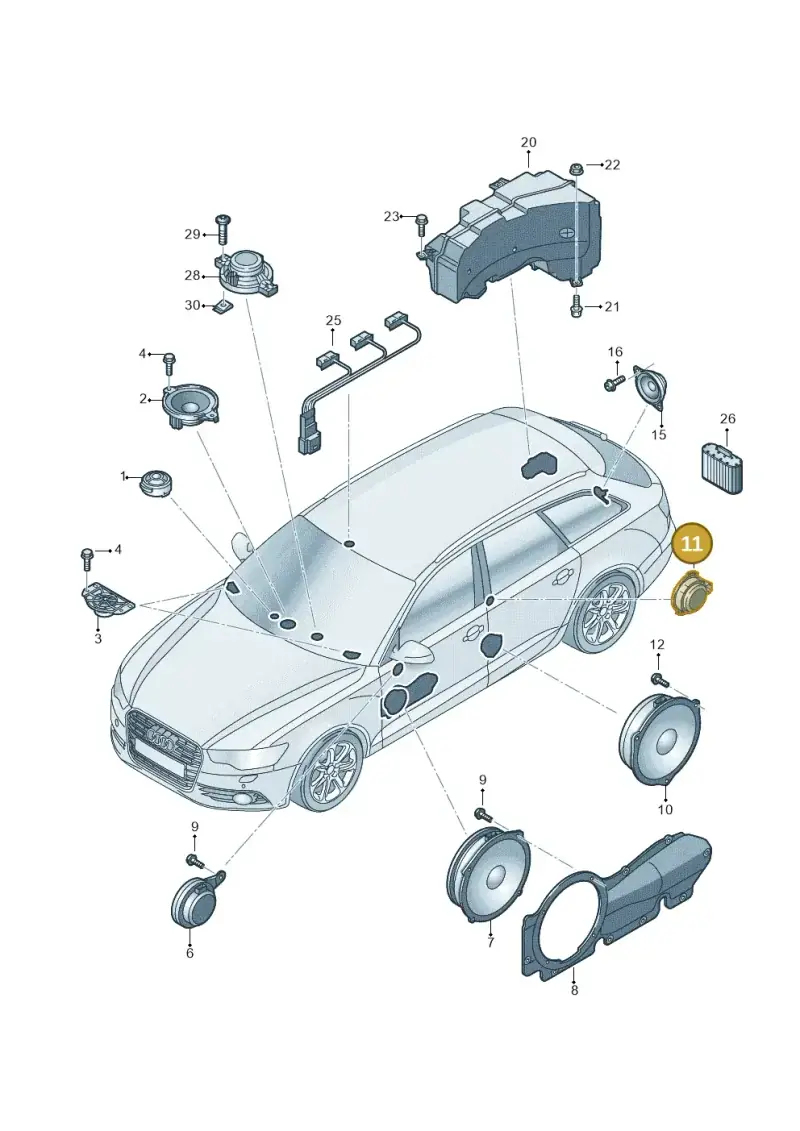 4G0035710 — Audi RS6 Avant (2013-2018) diagram 758035360, position 11
