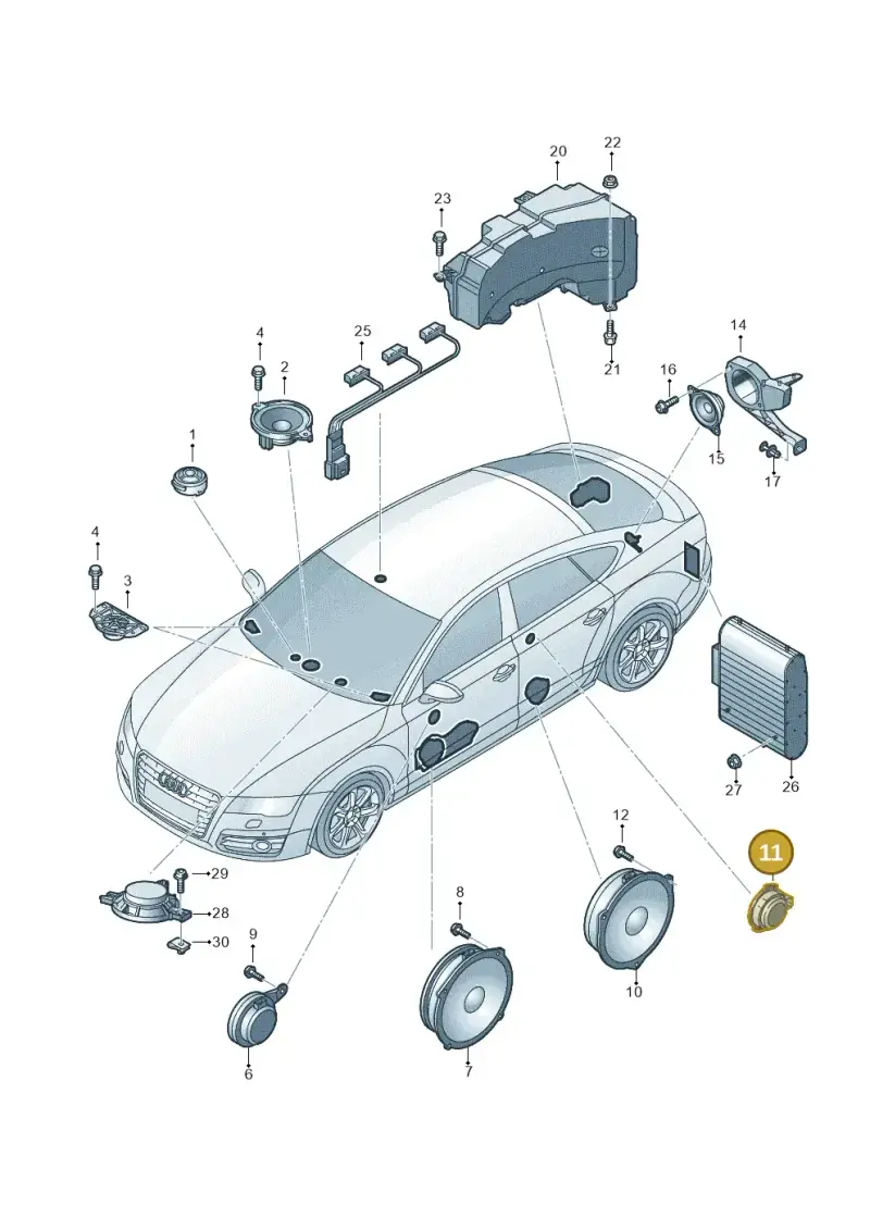 4G0035710 — Audi RS7 Sportback (2013-2018) diagram 765035350, position 11