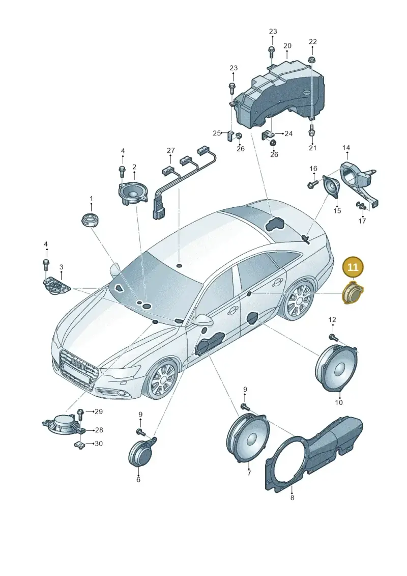 4G0035710 — Audi A6 (2014-2018) diagram 798035350, position 11