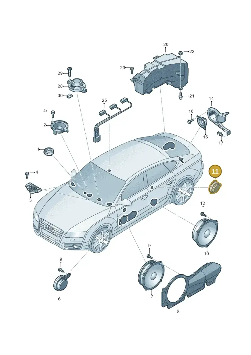 4G0035710 — Audi A7 Sportback (2014-2018) diagram 788035350, position 11
