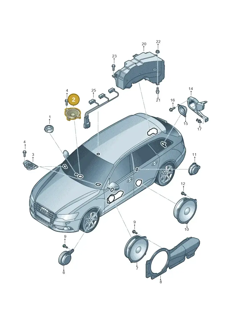 4G0035825 — Audi A6 Avant (2012-2018) diagram 738035350, position 2