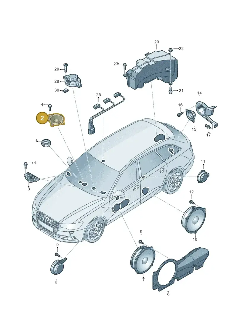 4G0035825 — Audi A6 Avant (2012-2018) diagram 738035360, position 2