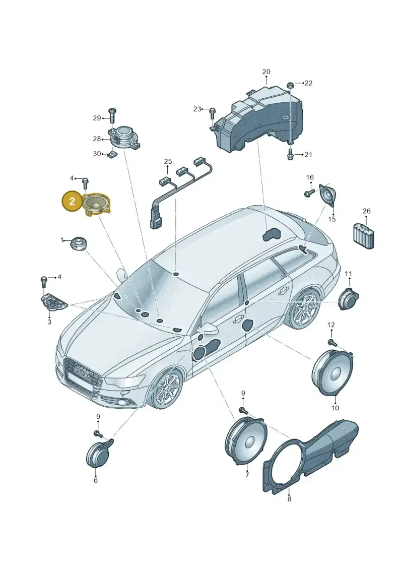 4G0035825 — Audi RS6 Avant (2013-2018) diagram 758035360, position 2