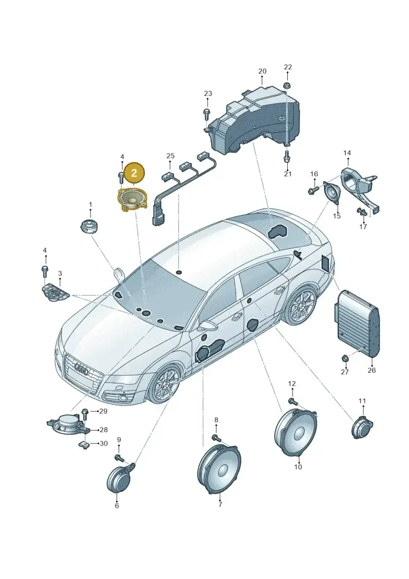 4G0035825 — Audi RS7 Sportback (2013-2018) diagram 765035350, position 2