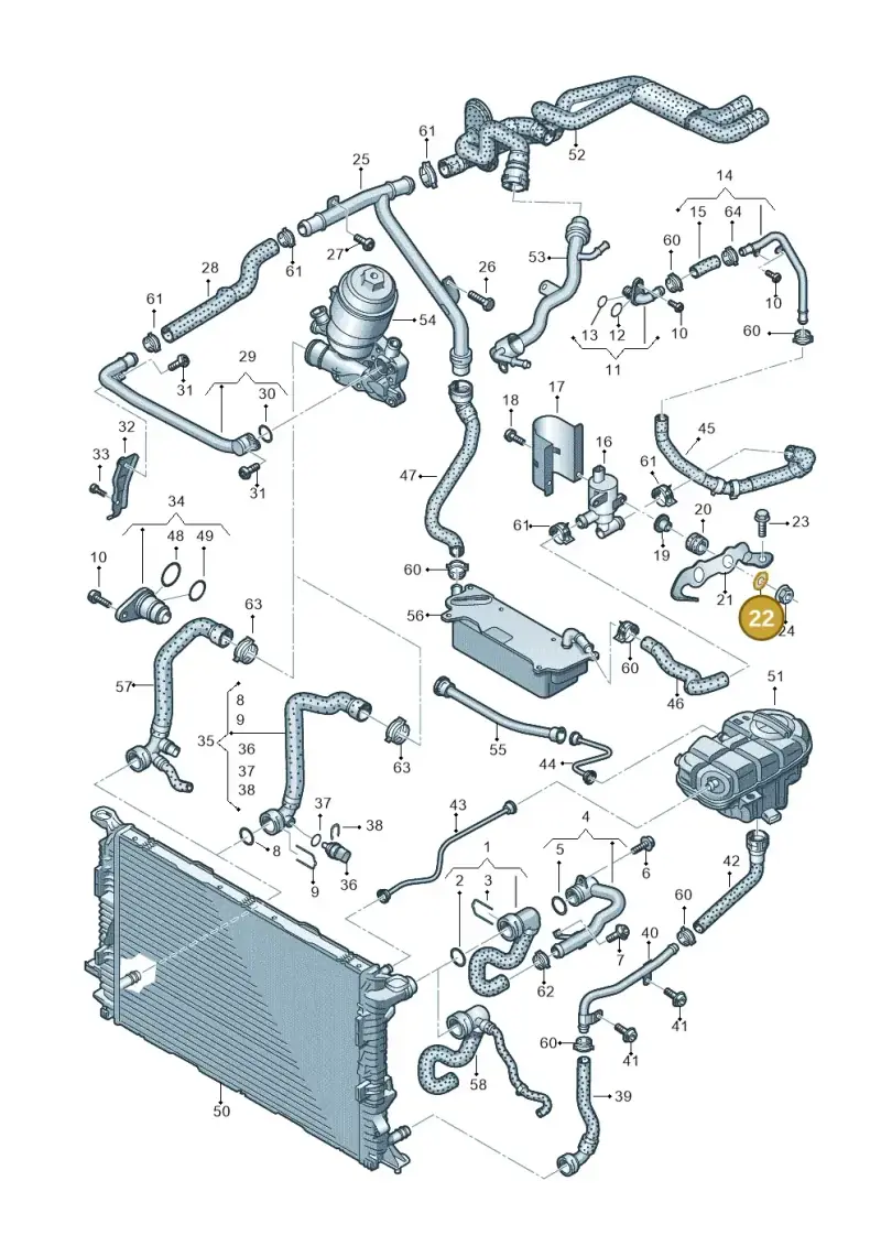 4G0121277A — Audi A7 Sportback (2014-2018) diagram 788121200, position 22