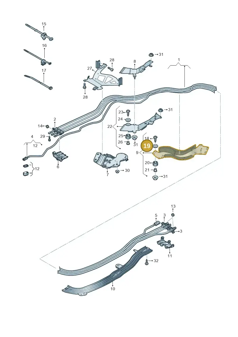 4G0121277A — Audi A8L (2017-2022) diagram 838970010, position 19