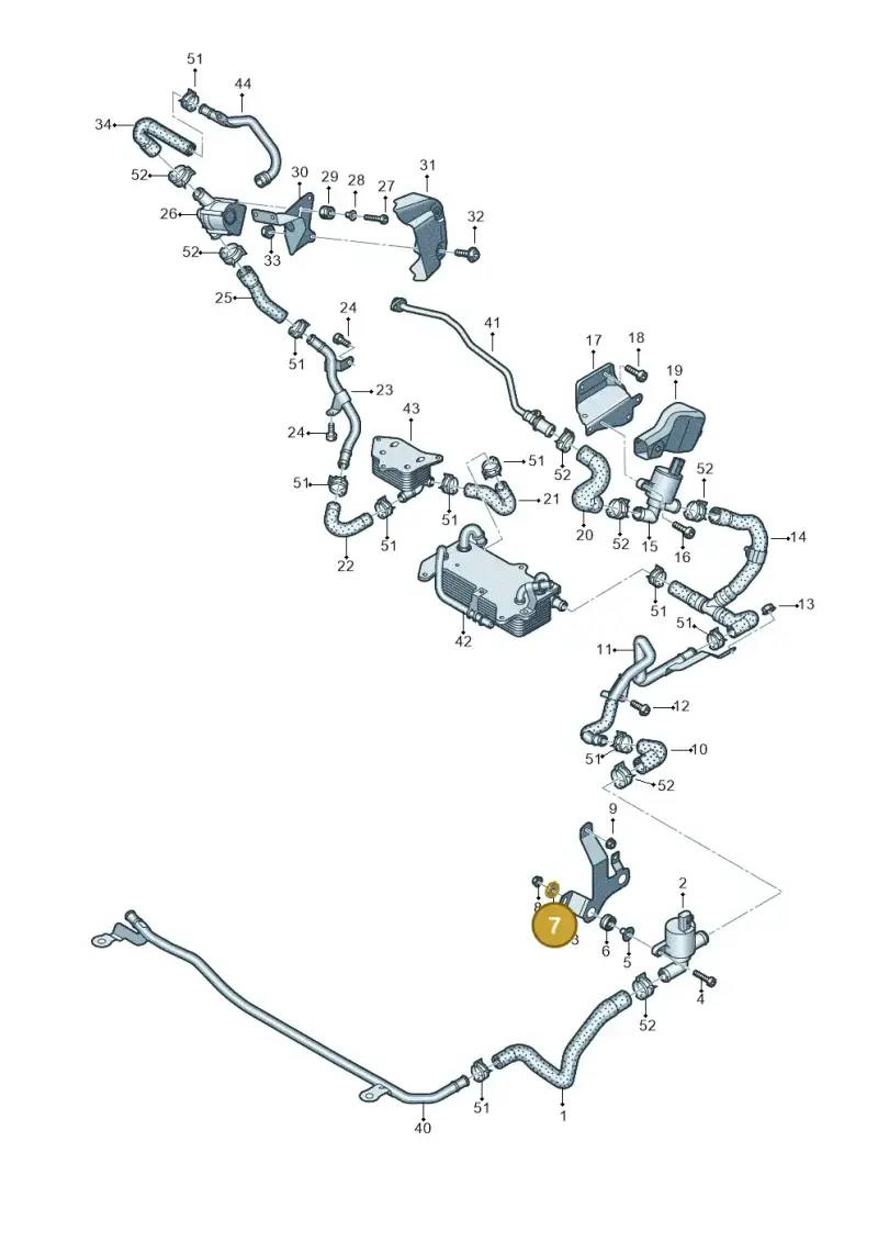 4G0121277B — Audi Q8 Quattro 3,0 (2018-) diagram 429121106, position 7