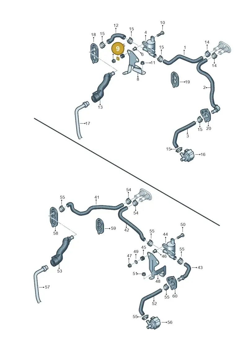 4G0121277B — Audi A5 Sportback (2016-2020) diagram 849819550, position 9