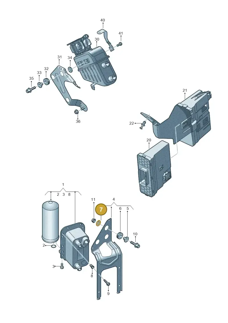 4G0121277B — Audi Q5 (2016-2020) diagram 896260780, position 7