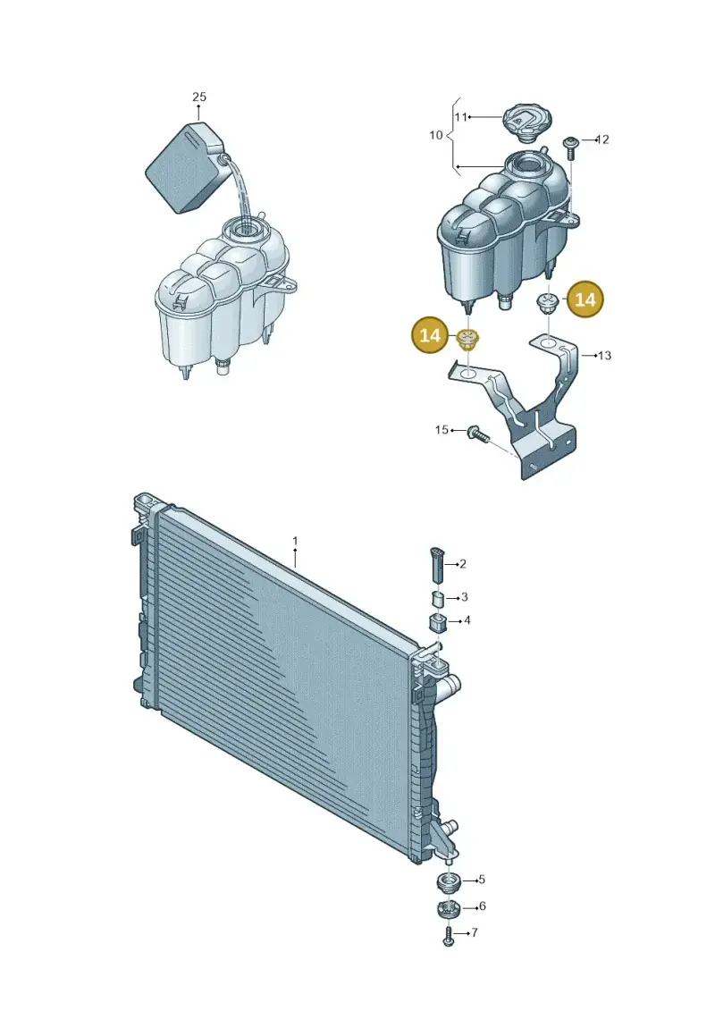 4G0121585A — Audi A6 2.0 (2018-) diagram 849121700, position 14