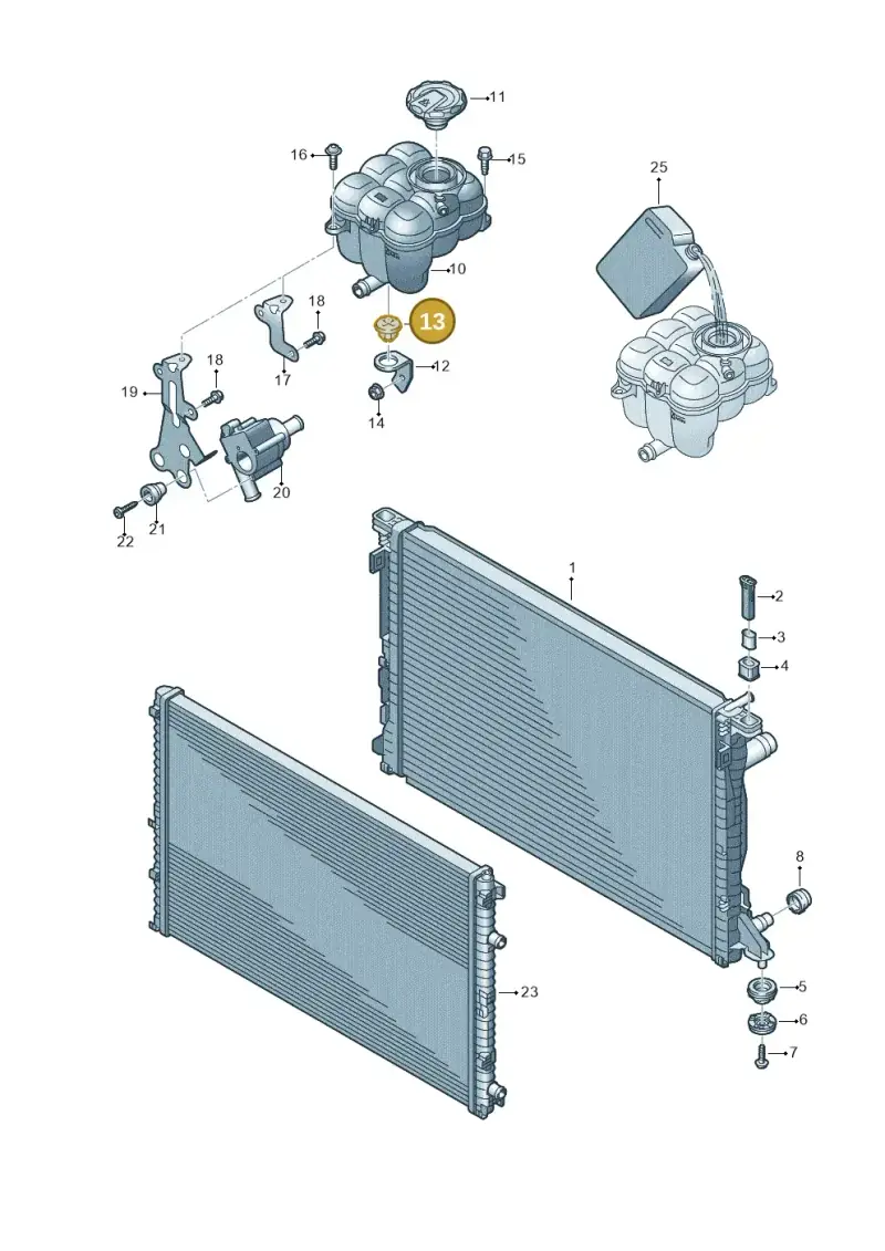 4G0121585A — Audi Q8 Quattro 3,0 (2018-) diagram 859121700, position 13