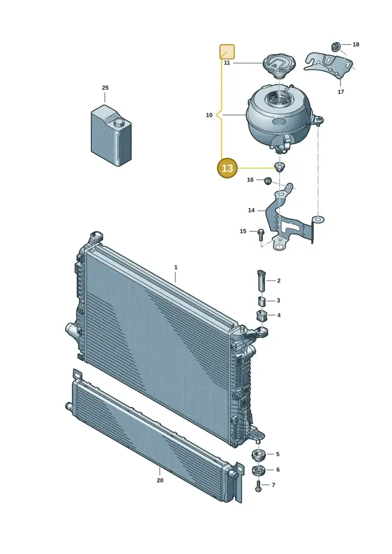 4G0121585A — Audi RS6 Avant (2019-) diagram 538121014, position 13