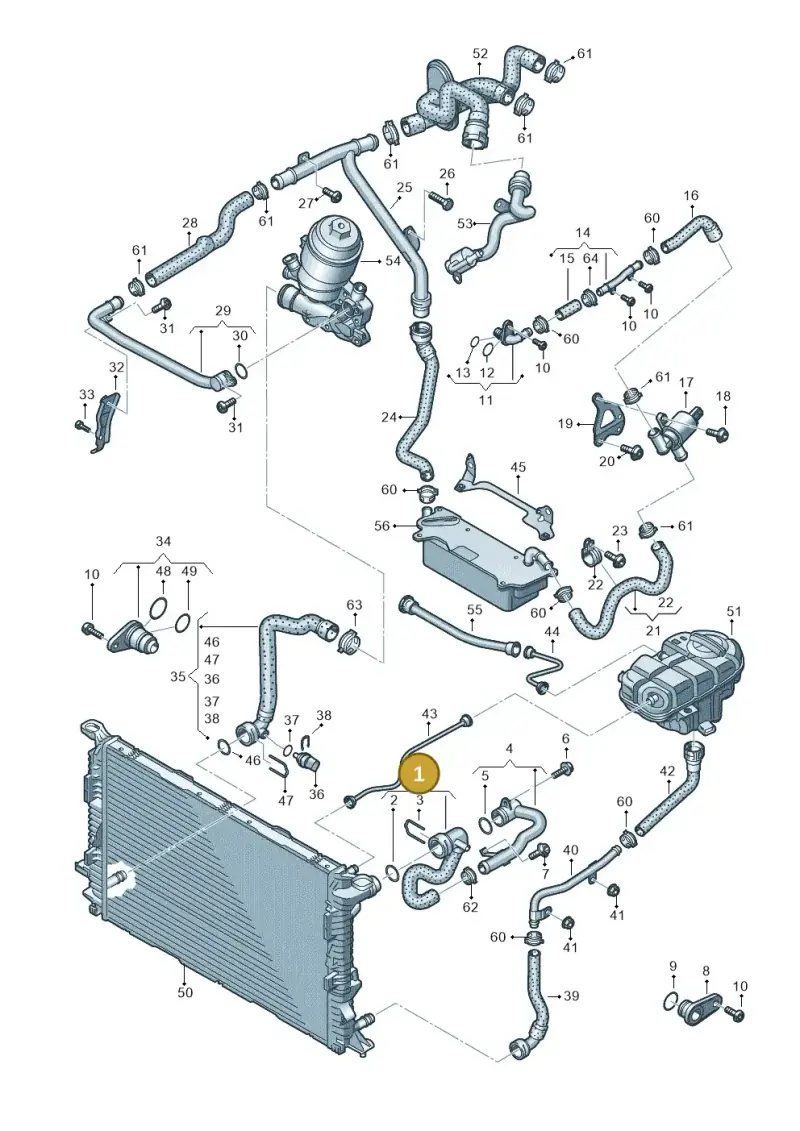4G0122101B — Audi A7 Sportback (2014-2018) diagram 711121200, position 1