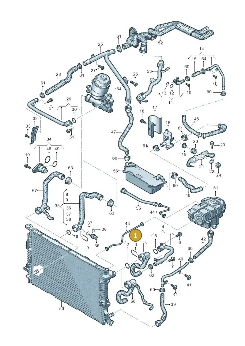 4G0122101B — Audi A7 Sportback (2014-2018) diagram 788121200, position 1