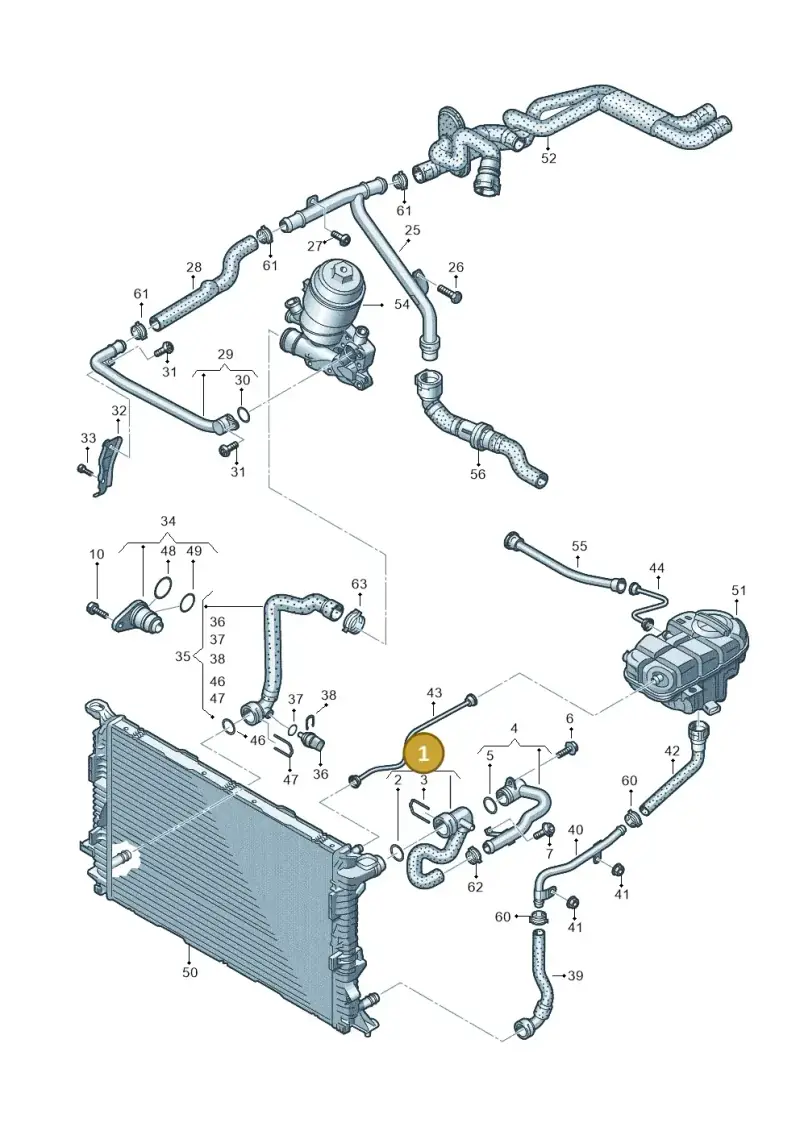 4G0122101B — Audi A7 Sportback (2014-2018) diagram 798121110, position 1