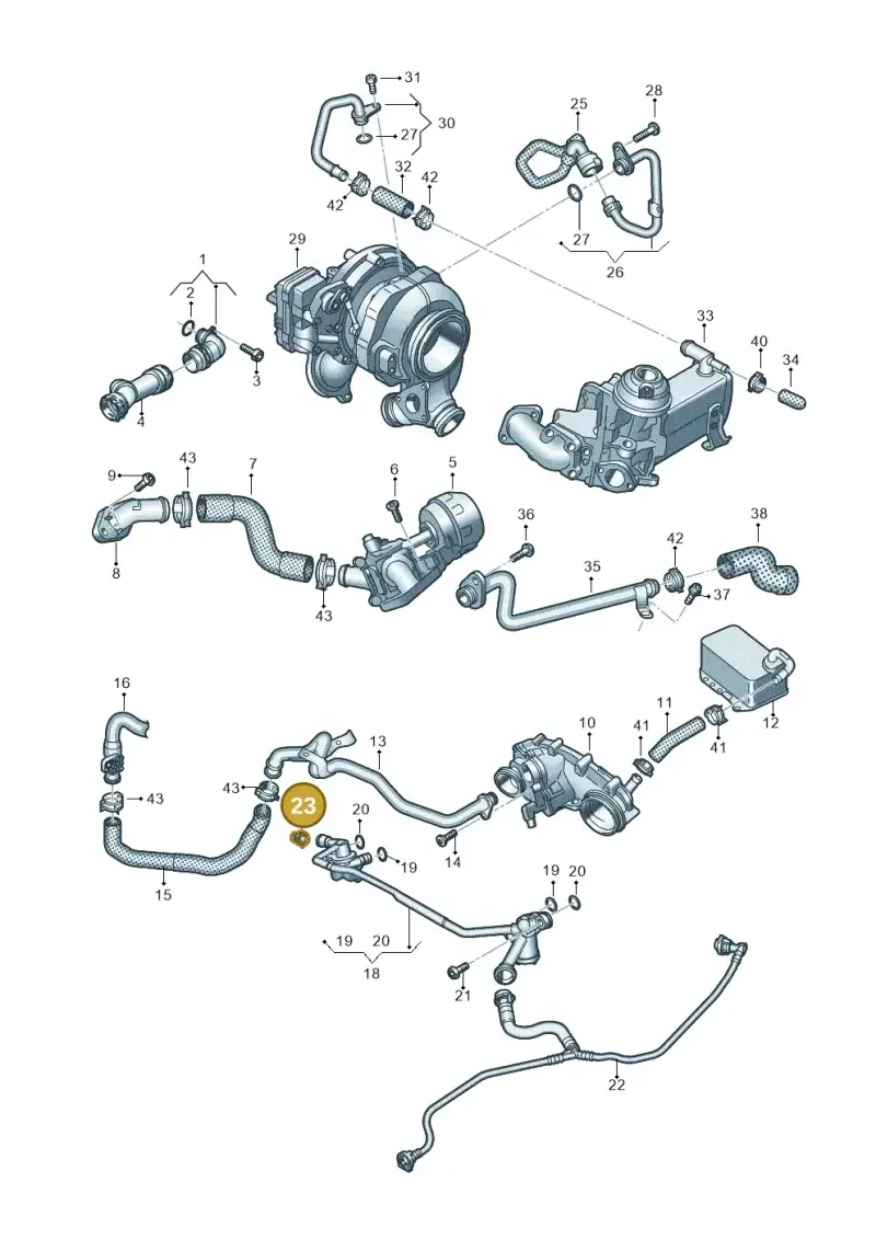 4G0122293CG — Audi A8L (2017-2022) diagram 838121052, position 23