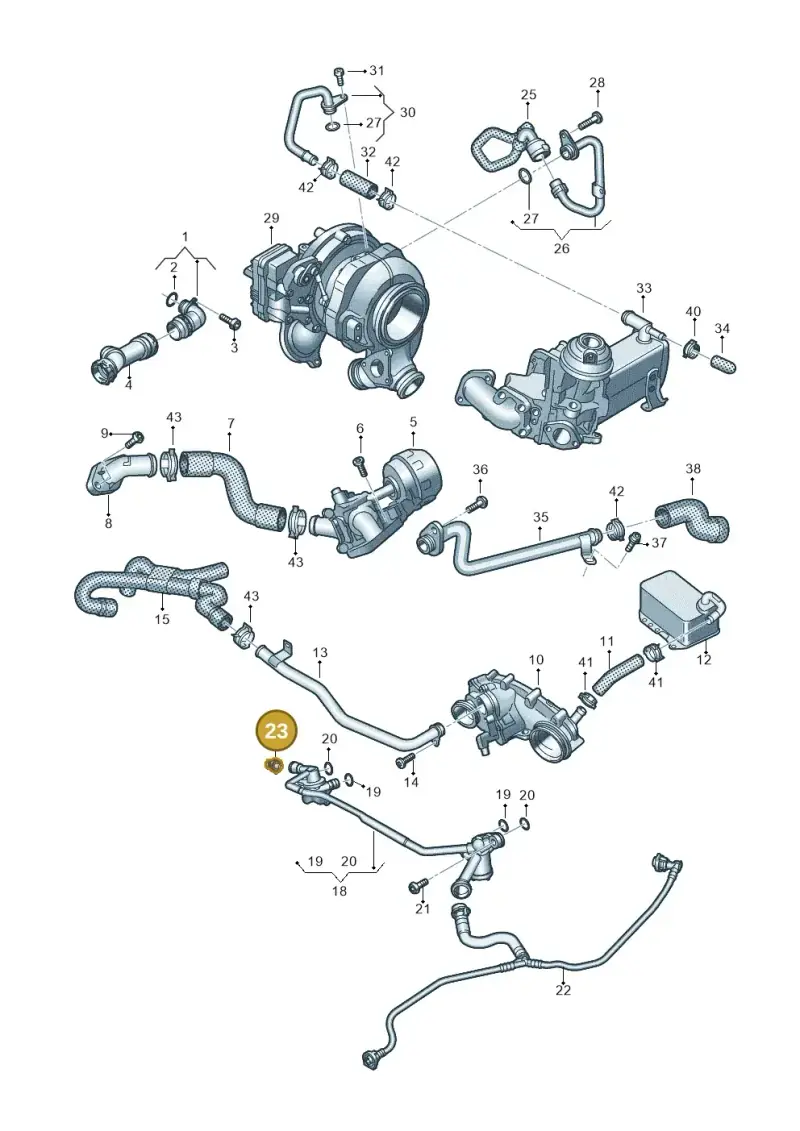 4G0122293CG — Audi Q8 Quattro 3,0 (2018-) diagram 429121020, position 23