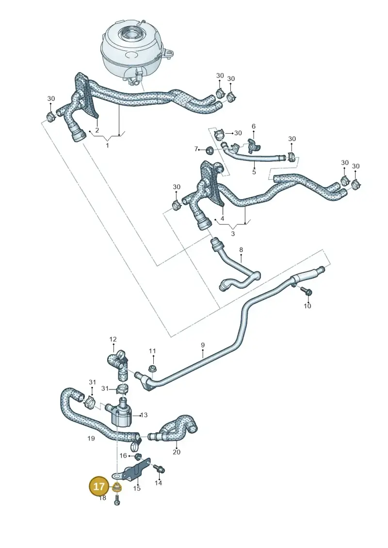4G0129234 — Audi A6 2.0 (2018-) diagram 435121060, position 17