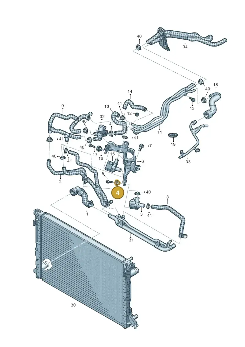 4G0129234 — Audi A6 2.0 (2018-) diagram 435121131, position 4