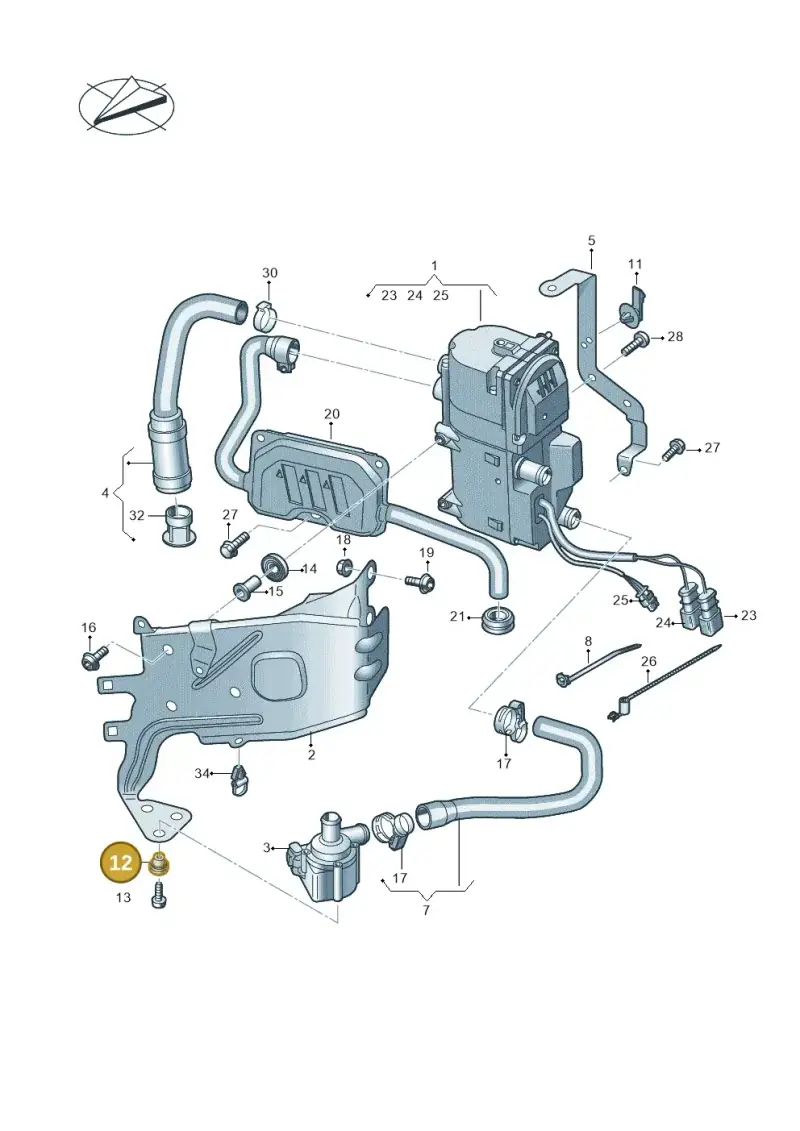 4G0129234 — Audi A6 2.0 (2018-) diagram 435261000, position 12