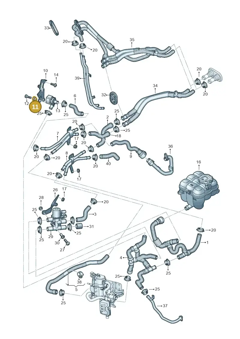 4G0129234 — Audi Q8 Quattro 3,0 (2018-) diagram 859265050, position 11