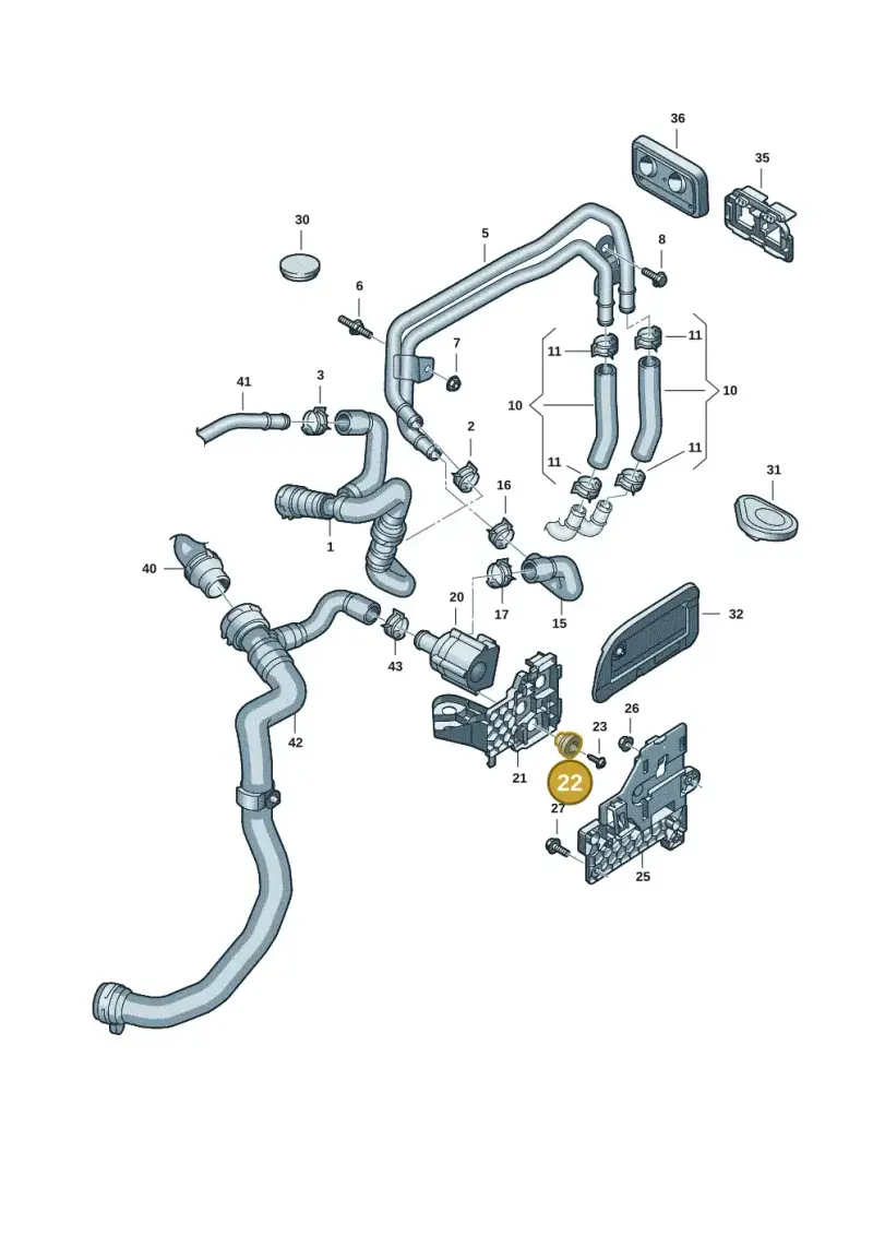 4G0129234 — Audi A5 Limo 2.0 (2024-) diagram 8wk121015, position 22