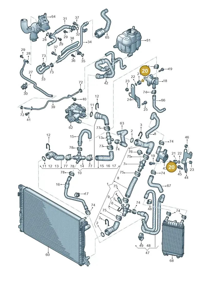 4G0129381A — Audi Q7 qu. 3.0 TDI (2015-2019) diagram 859121210, position 20