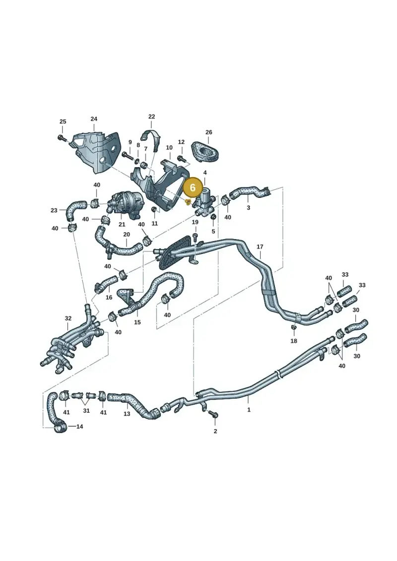 4G0129381B — Audi A6 2.0 (2018-) diagram 435121137, position 6