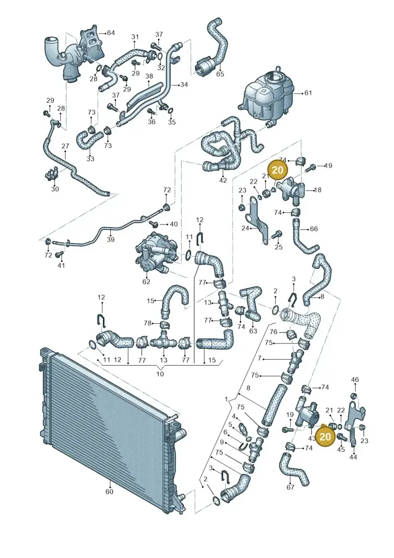 4G0129381B — Audi Q8 Quattro 3,0 (2018-) diagram 859121200, position 20