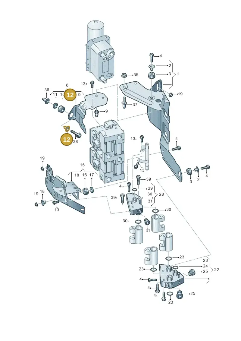 4G0129381B — Audi Q5 (2016-2020) diagram 896260760, position 12