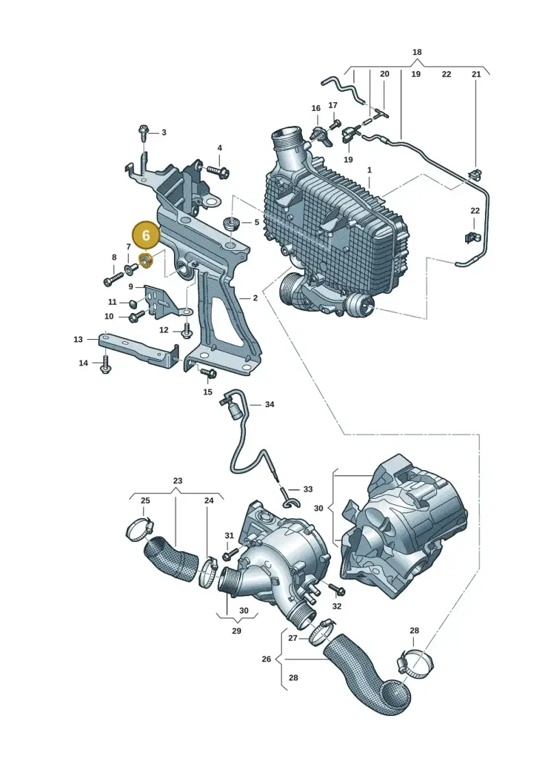 4G0129669C — Audi A6 2.0 (2018-) diagram 435145048, position 6