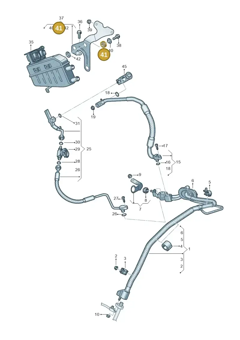 4G0129669F — Audi A6 2.0 (2018-) diagram 435260850, position 41