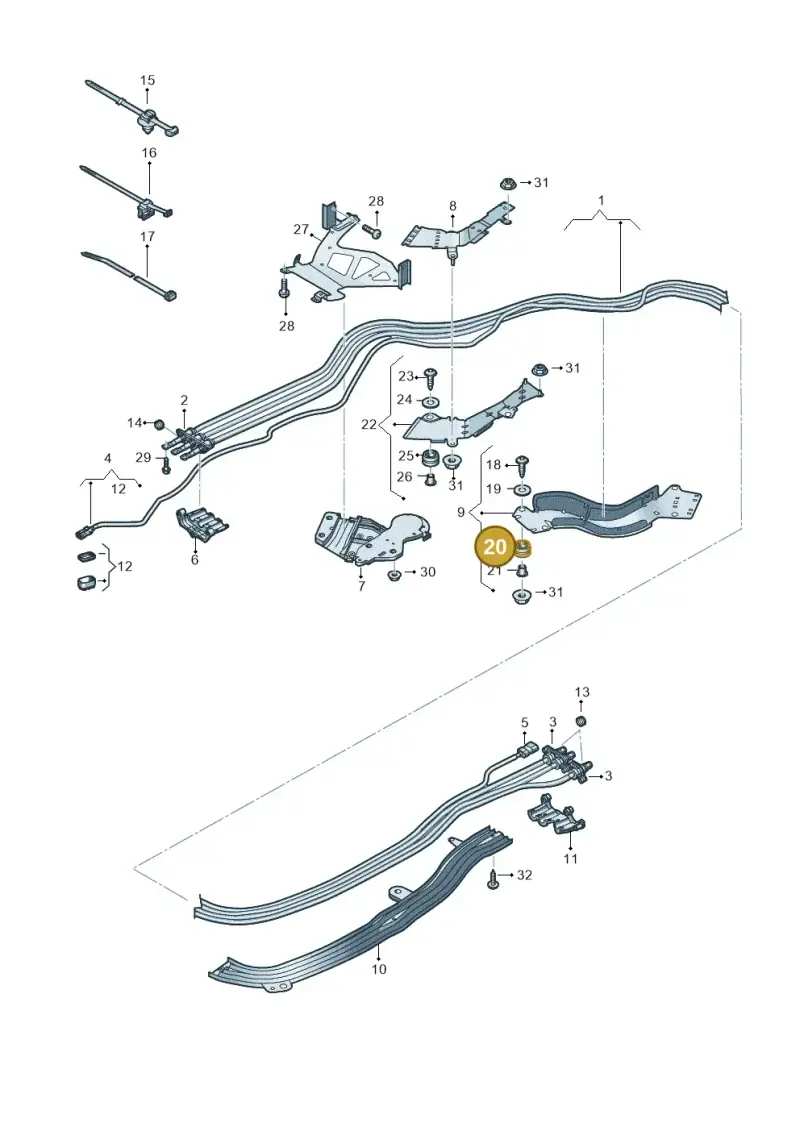 4G0129669F — Audi A8L (2017-2022) diagram 838970010, position 20