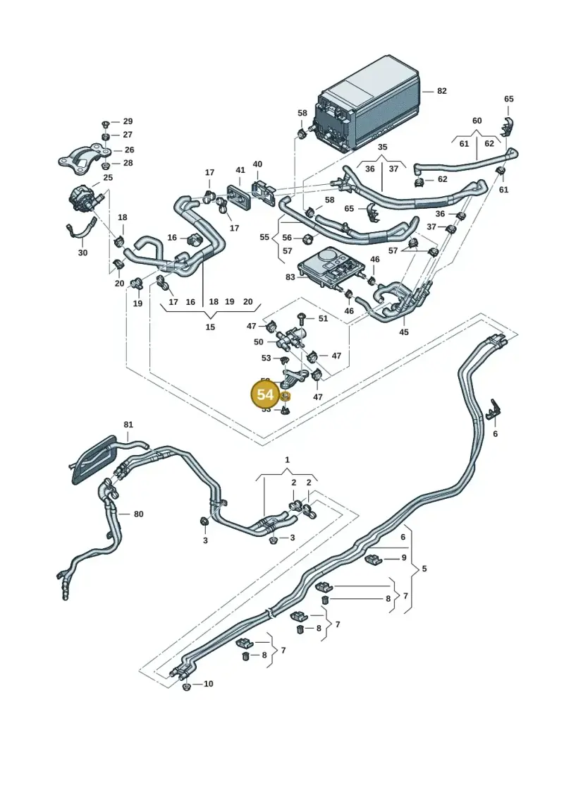 4G0129669F — Audi A5 Limo 2.0 (2024-) diagram 8wk121085, position 54