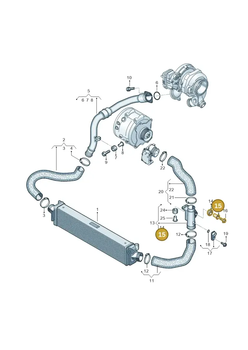 4G0129734 — Audi A6 2.0 (2018-) diagram 435145600, position 15
