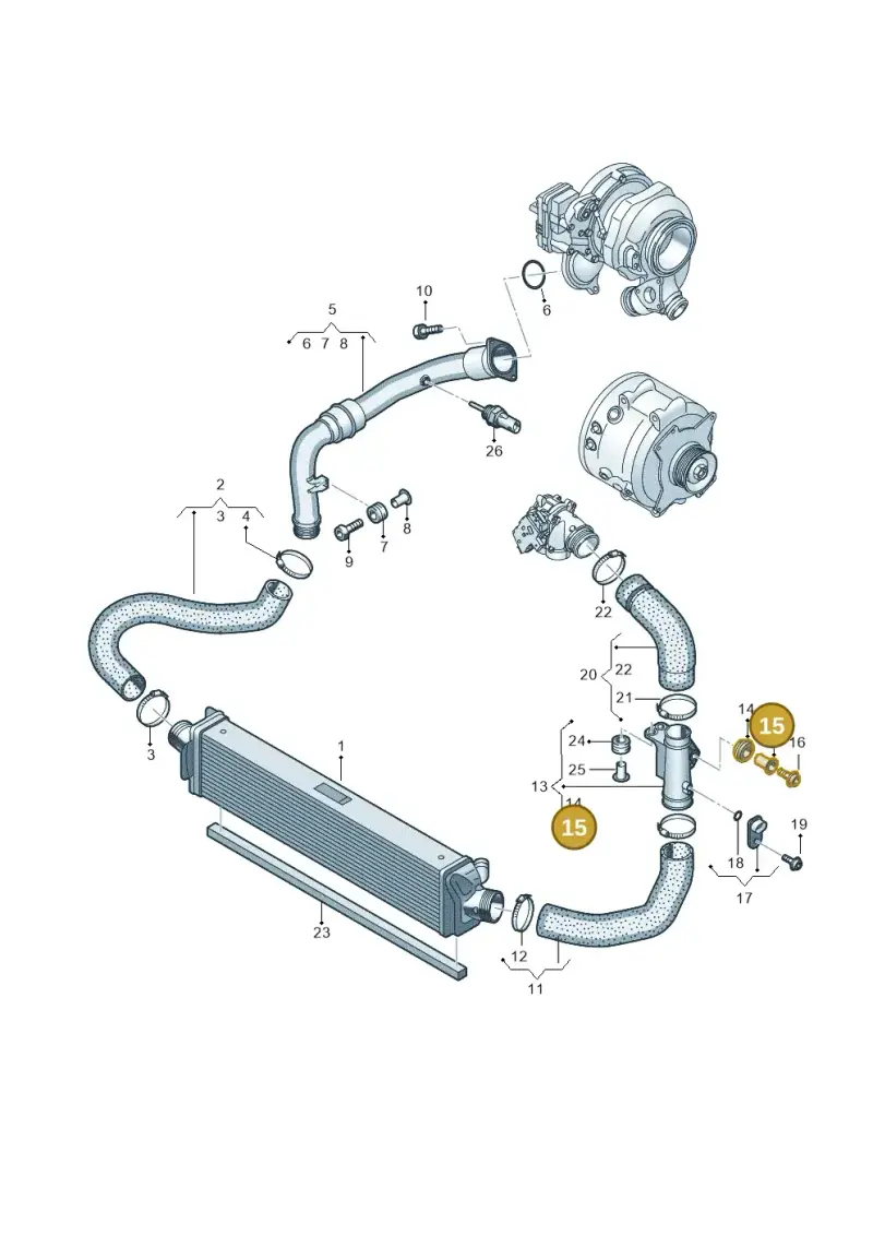 4G0129734 — Audi A6 2.0 (2018-) diagram 435145650, position 15
