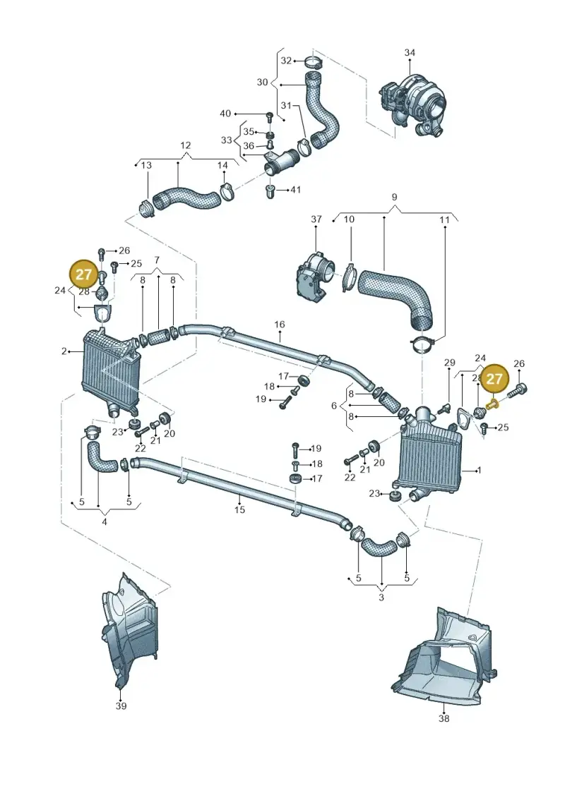 4G0129734 — Audi Q7 qu. 3.0 TDI (2015-2019) diagram 859145390, position 27