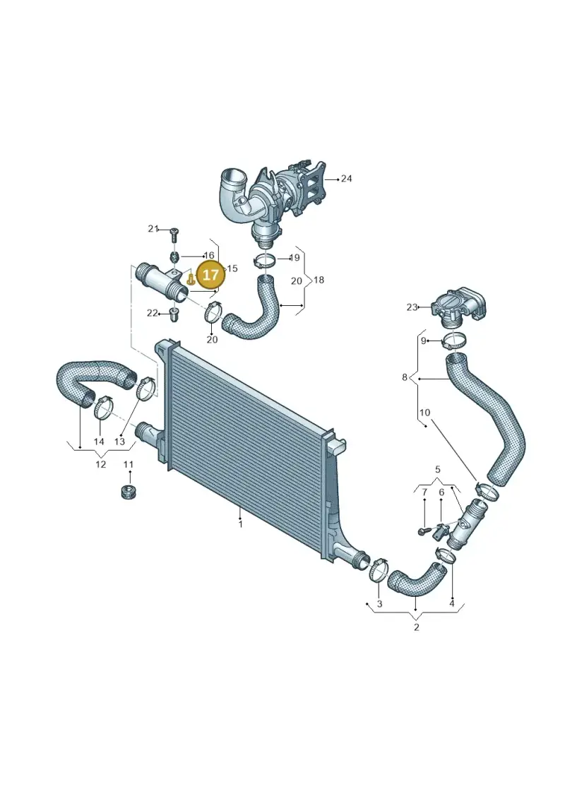 4G0129734 — Audi Q8 Quattro 3,0 (2018-) diagram 859145380, position 17