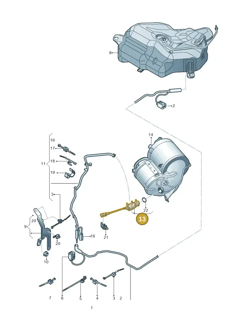 4G0131113D — Audi A7 Sportback (2014-2018) diagram 798201340, position 13