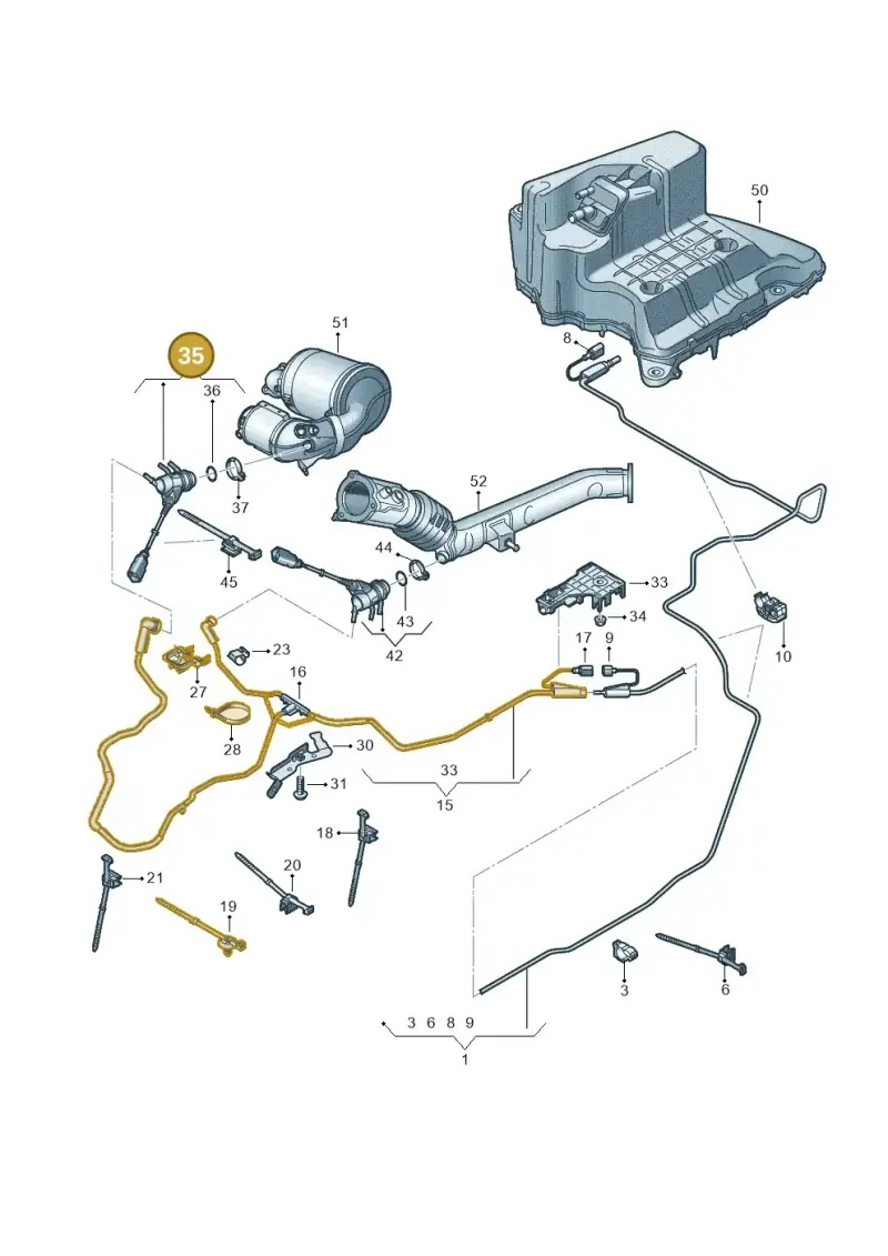 4G0131113E — Audi A8L (2017-2022) diagram 838201072, position 35