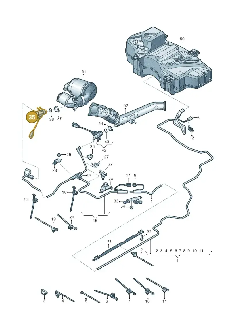 4G0131113E — Audi Q5 (2016-2020) diagram 896201560, position 35