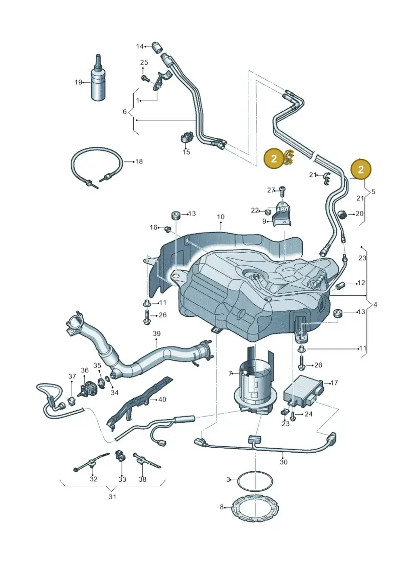 4G0131213 — Audi A7 Sportback (2014-2018) diagram 711201300, position 2