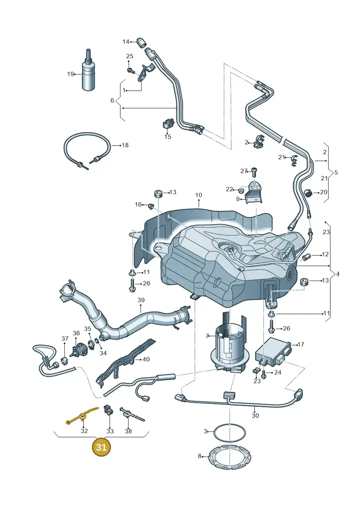 4G0131984AE — Audi A7 Sportback (2014-2018) diagram 711201300, position 31